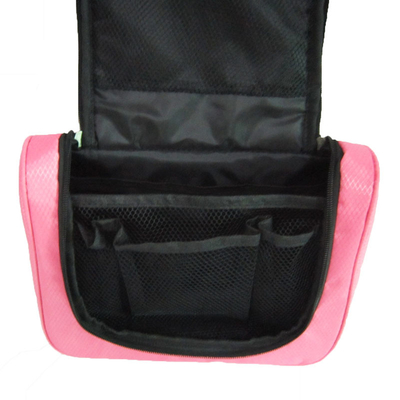 Polyester cosmétique accrochant portatif du sac 600D de lavage de voyage pour des femmes
