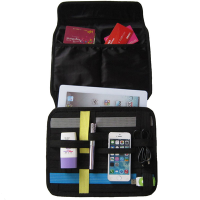 Taille de couleur de noir de sac de couverture de Tablette de l'électronique de PVC adaptée aux besoins du client