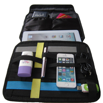 Taille de couleur de noir de sac de couverture de Tablette de l'électronique de PVC adaptée aux besoins du client