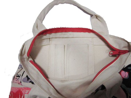 Copie d'écran en nylon de soie de sacs d'emballage de femmes blanches avec la fermeture de tirette